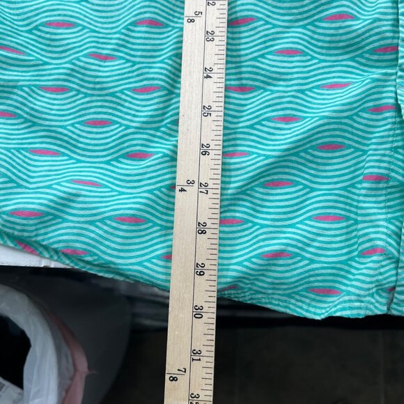 Southern Proper Mens Green & Pink Patterned Button-Down Shirt XXL Short Sleeve - Picture 4 of 6